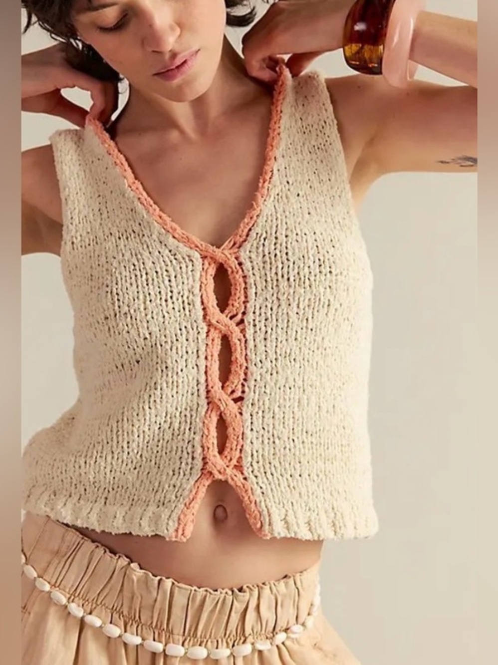 Free People Sicily Sweater Shell NWOT